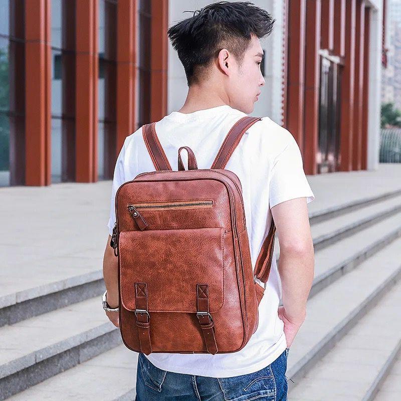 MOVAC Mochila Bolso Elite De Cuero Pu Gran Capacidad Impermeable-3