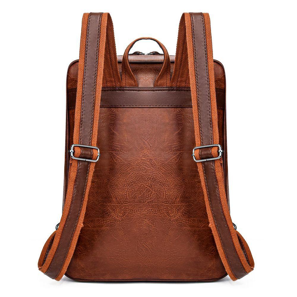 MOVAC Mochila Bolso Elite De Cuero Pu Gran Capacidad Impermeable-5