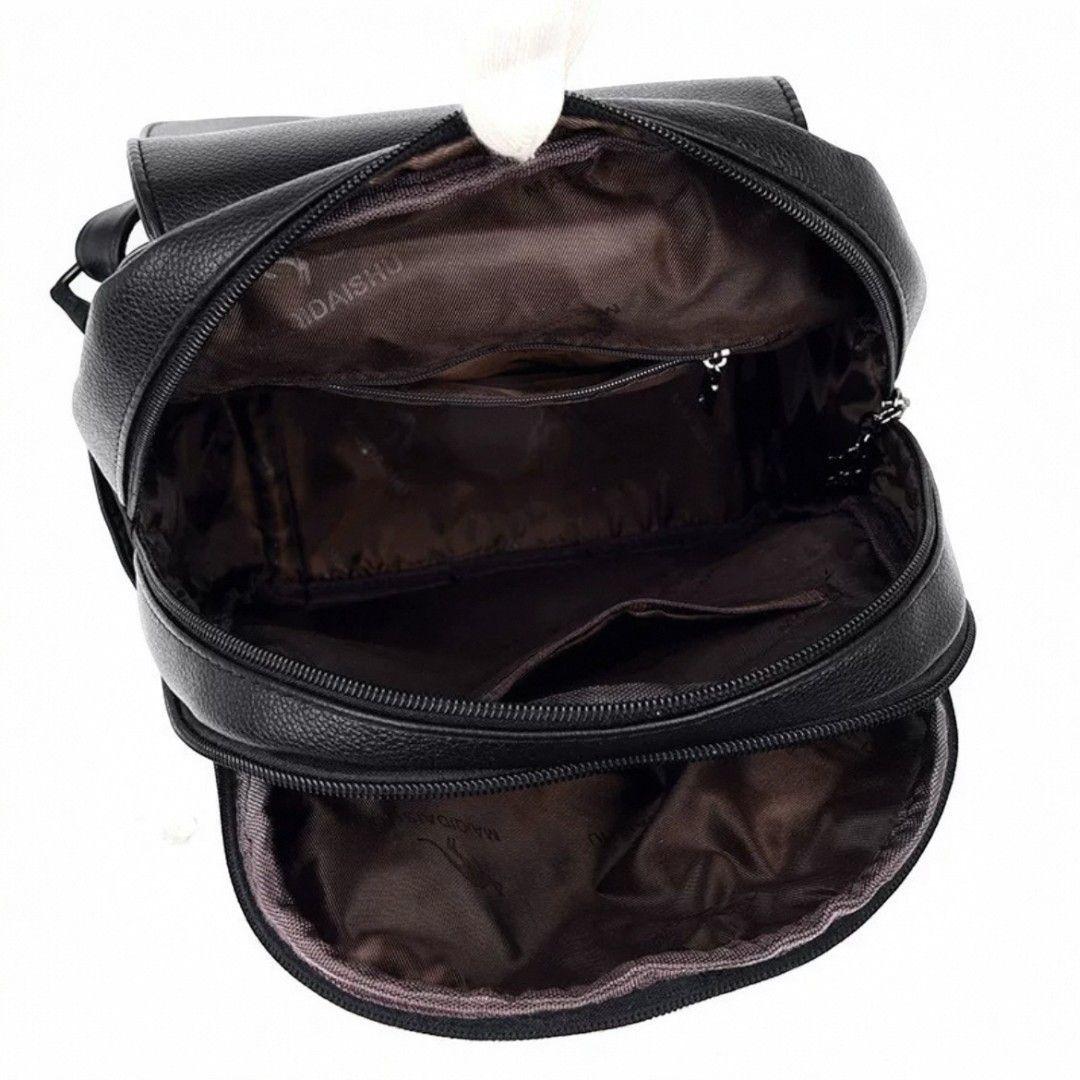 Mochila Mujer Cuero Pu Antirrobo Alta Calidad Gran Capacidad-5