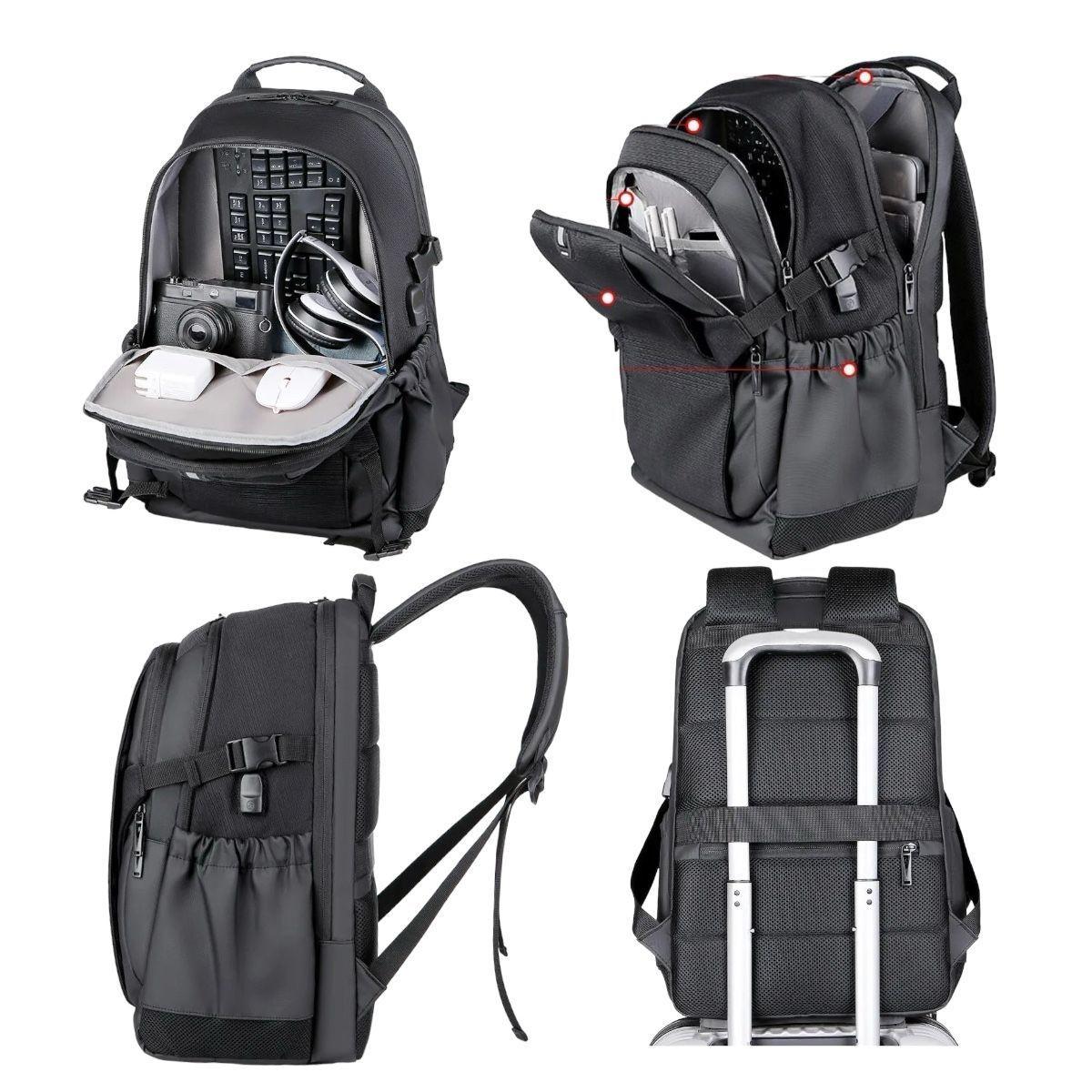 Mochila Multifuncional Laptop y Notebook Puerto USB Universidad Hombre Mujer -2