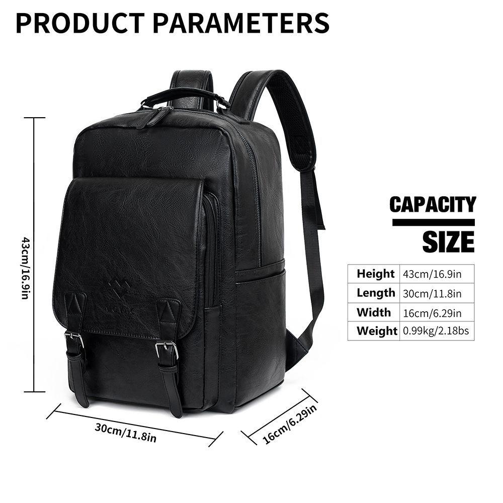 Mochila MOVAC Urban de Cuero Pu Ecologico Elegante Gran Capacidad-6