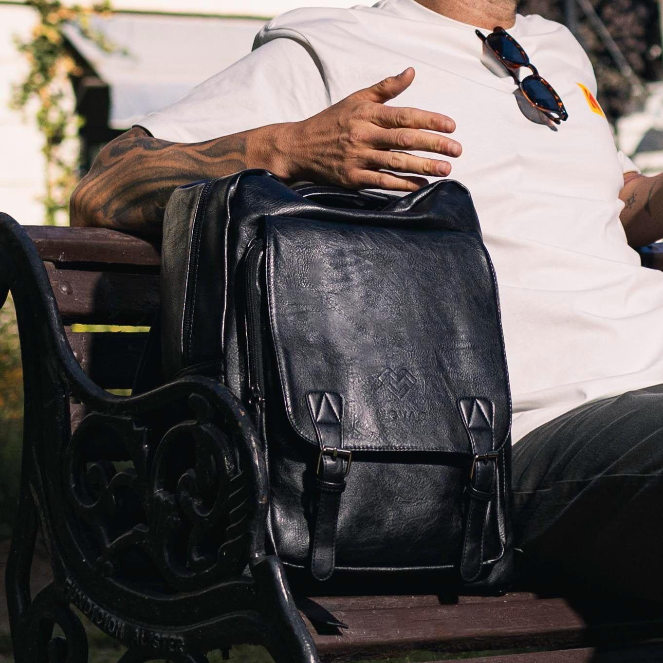 Mochila MOVAC Urban de Cuero Pu Ecologico Elegante Gran Capacidad-3