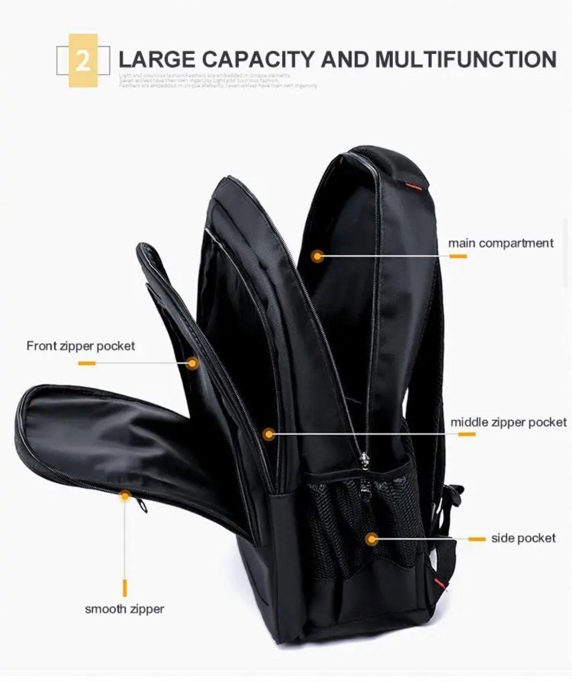 Mochila Universitaria Impermeable Gran Capacidad Notebook-3