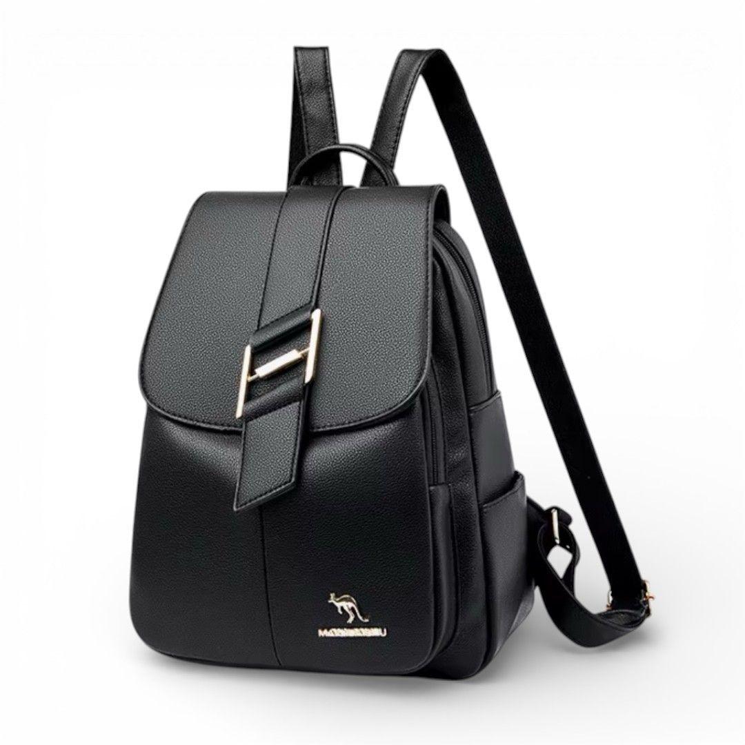 Mochila de Mujer Chic Cuero Pu Suave Juvenil Impermeable Gran Capacidad-2