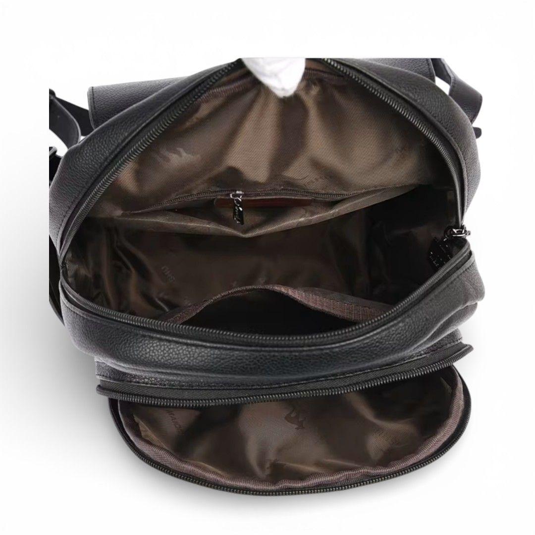 Mochila de Mujer Chic Cuero Pu Suave Juvenil Impermeable Gran Capacidad-5