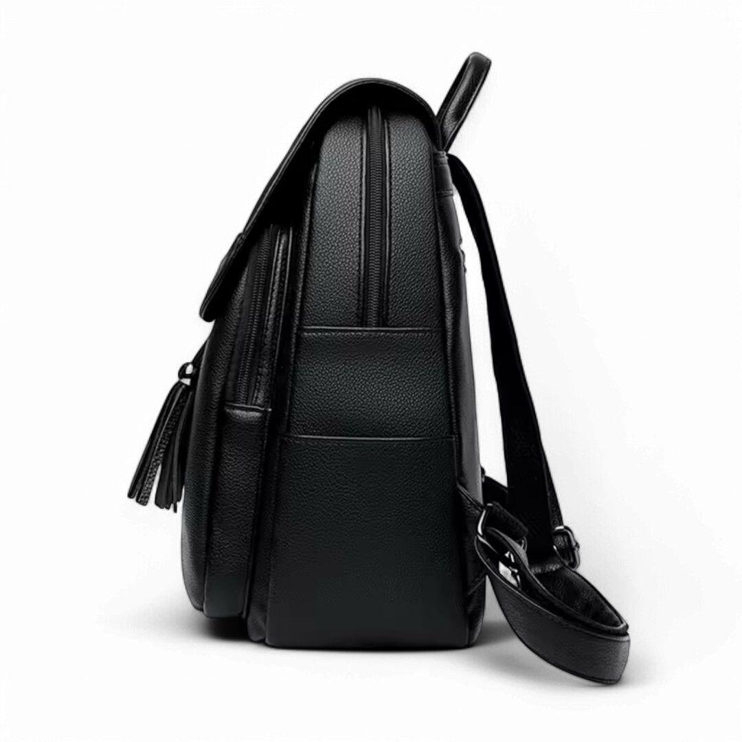 Mochila de Mujer Chic Cuero Pu Suave Juvenil Impermeable Gran Capacidad-3