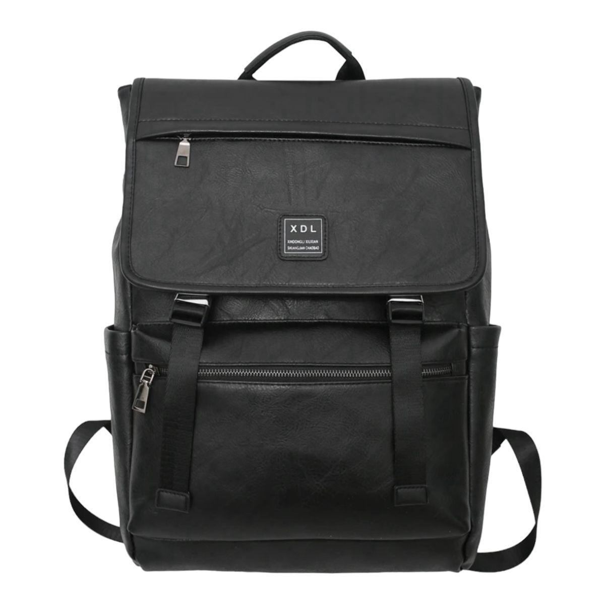 Mochila Bolso De Cuero Pu Elegante Gran Capacidad-0