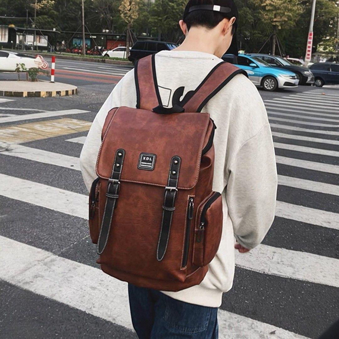 Mochila Mv Movac Clasica Urbana 24l Eco Cuero Hombre-2