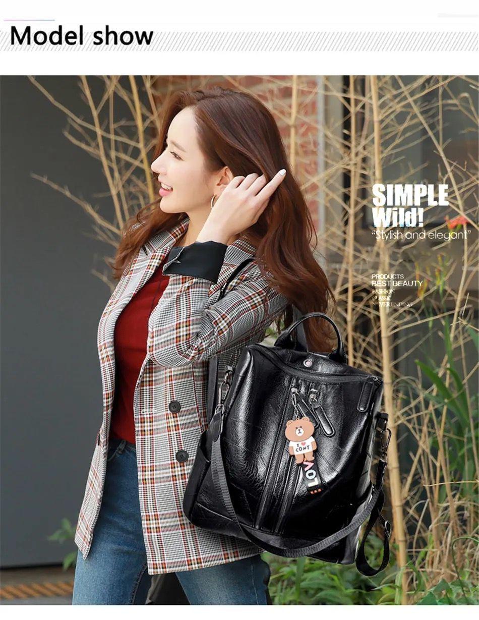 Mochila MOVAC Ultra Elegance Antirrobo para Mujer De Material Cuero PU -3