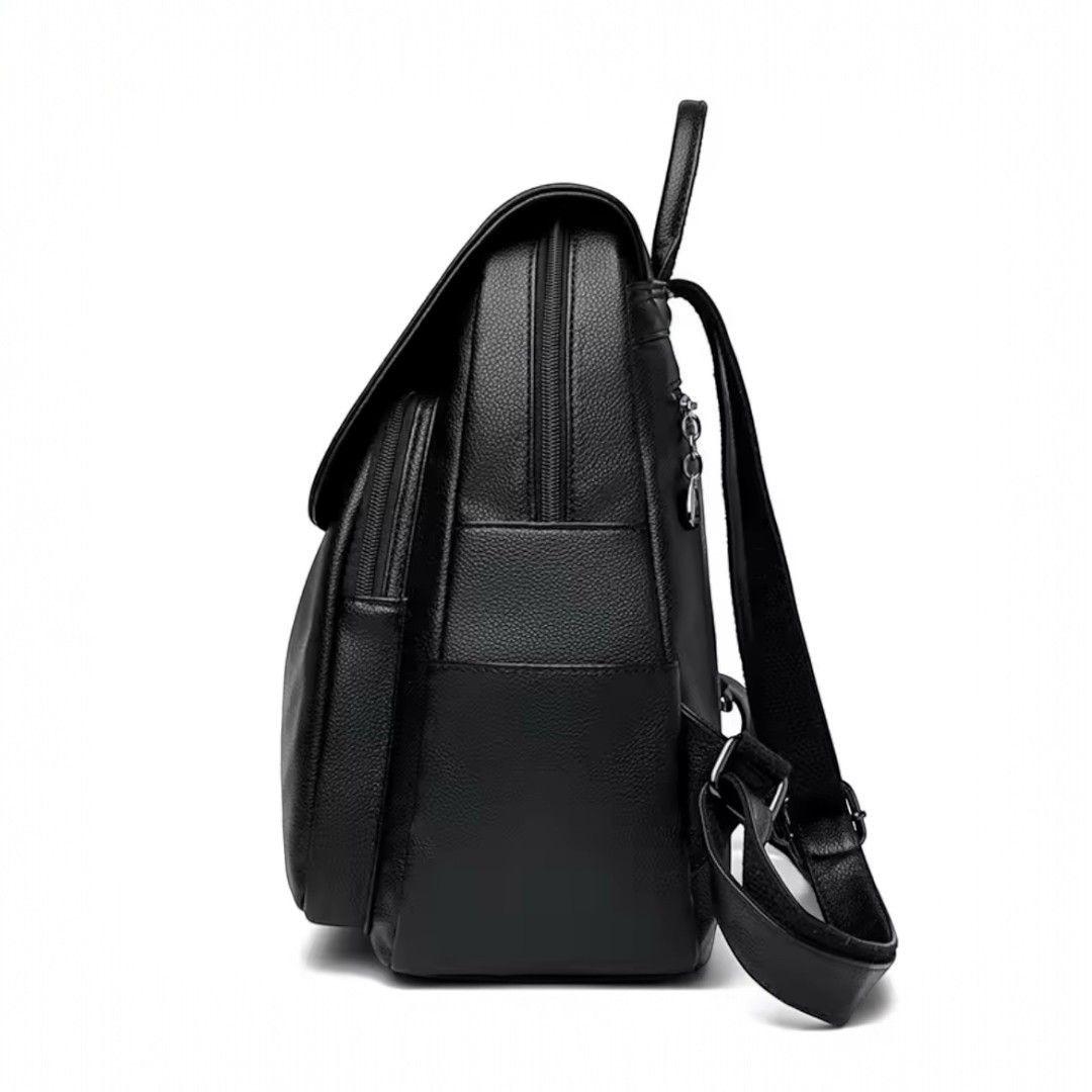 Mochila Bolso de Mujer Cuero Pu Suave Juvenil Impermeable Gran Capacidad -3