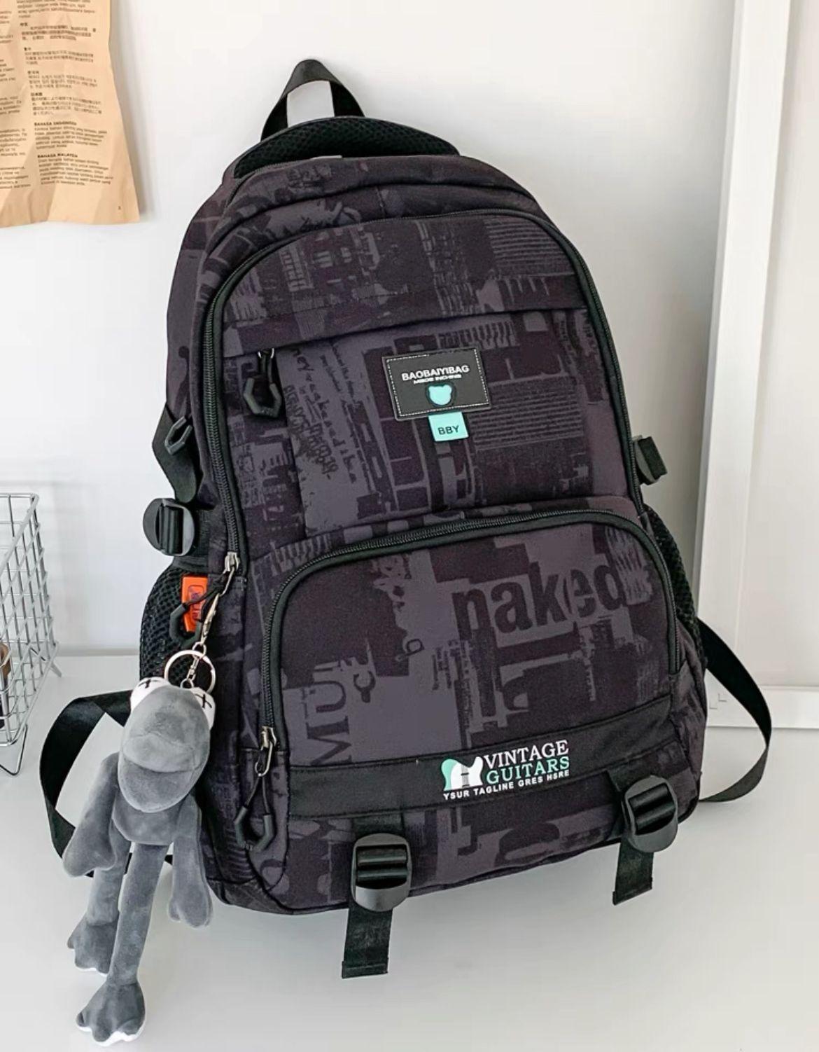 Mochila Escolar y Universitaria Juvenil Diseño Moderno Gran Capacidad -4