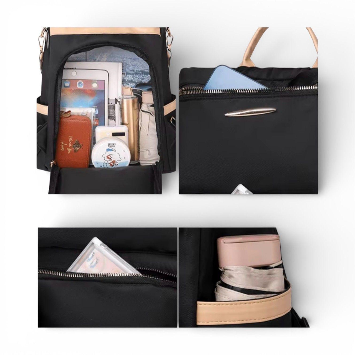 Mochila Mujer Antirrobo Impermeable Multifuncional Gran Capacidad Dise o Elegante-7