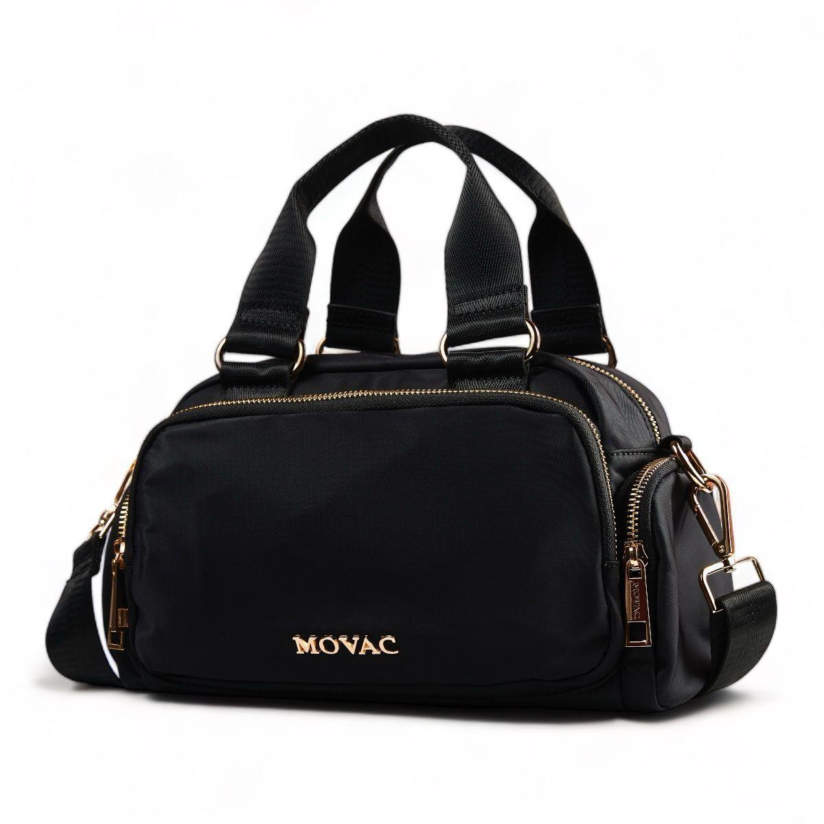 Cartera MOVAC Cruzada Bandolera Victoria Black Bolso Múltiples Bolsillos-0