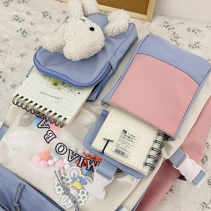 Mochila Bolso Escolar Kawaii Estilo Coreano Gran Capacidad 15L-3
