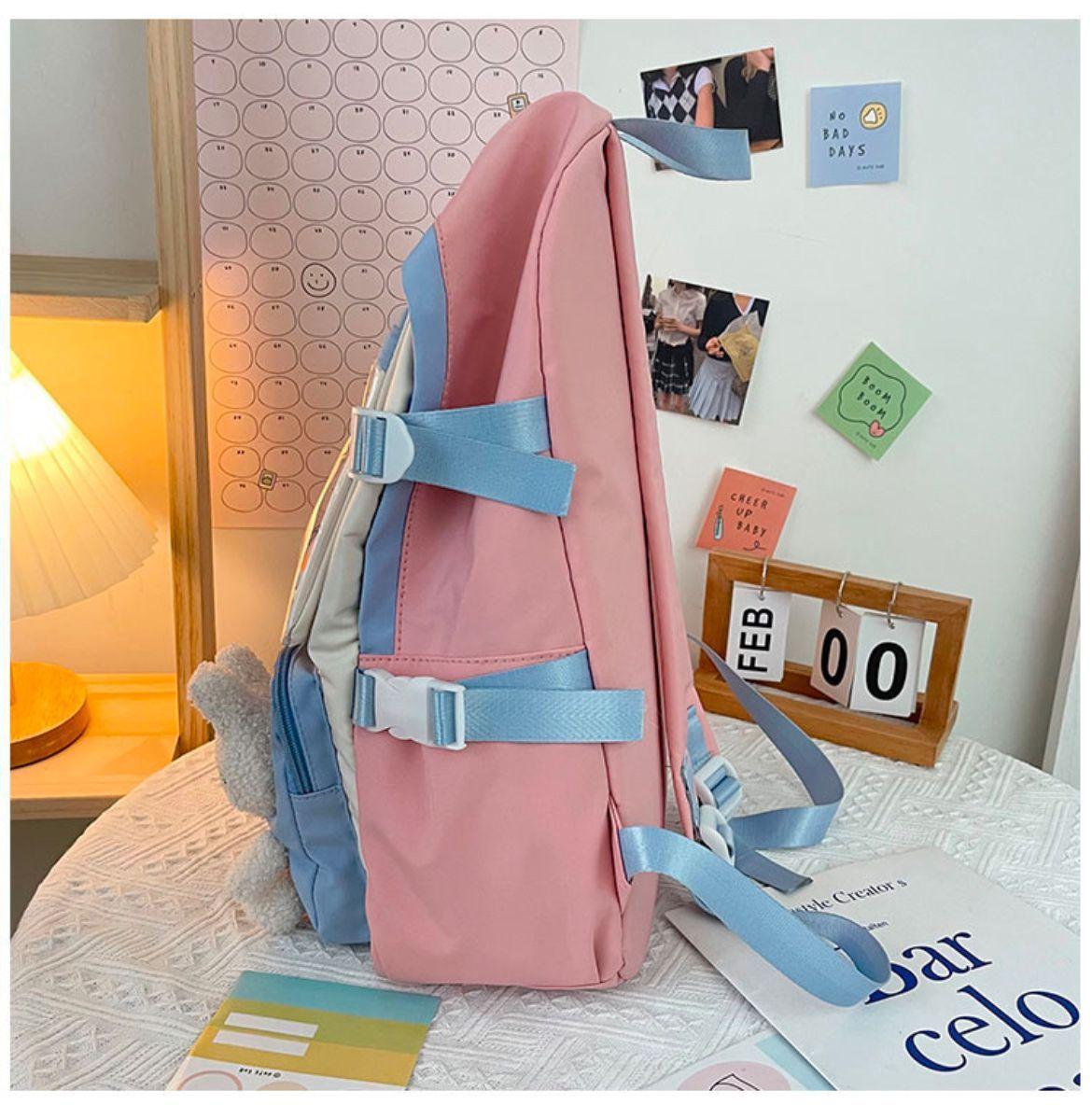 Mochila Bolso Escolar Kawaii Estilo Coreano Gran Capacidad 15L-4