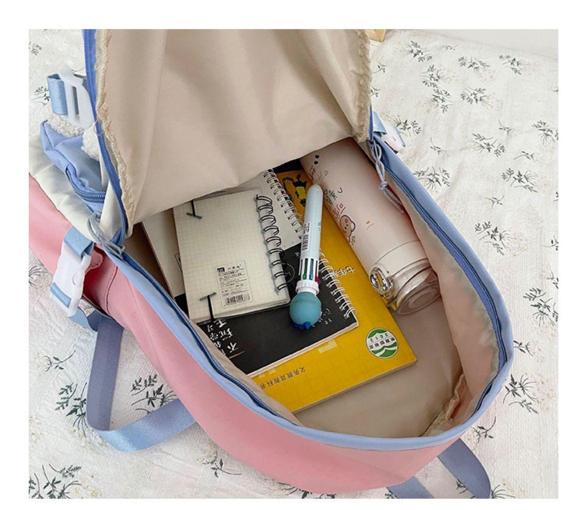 Mochila Bolso Escolar Kawaii Estilo Coreano Gran Capacidad 15L-6