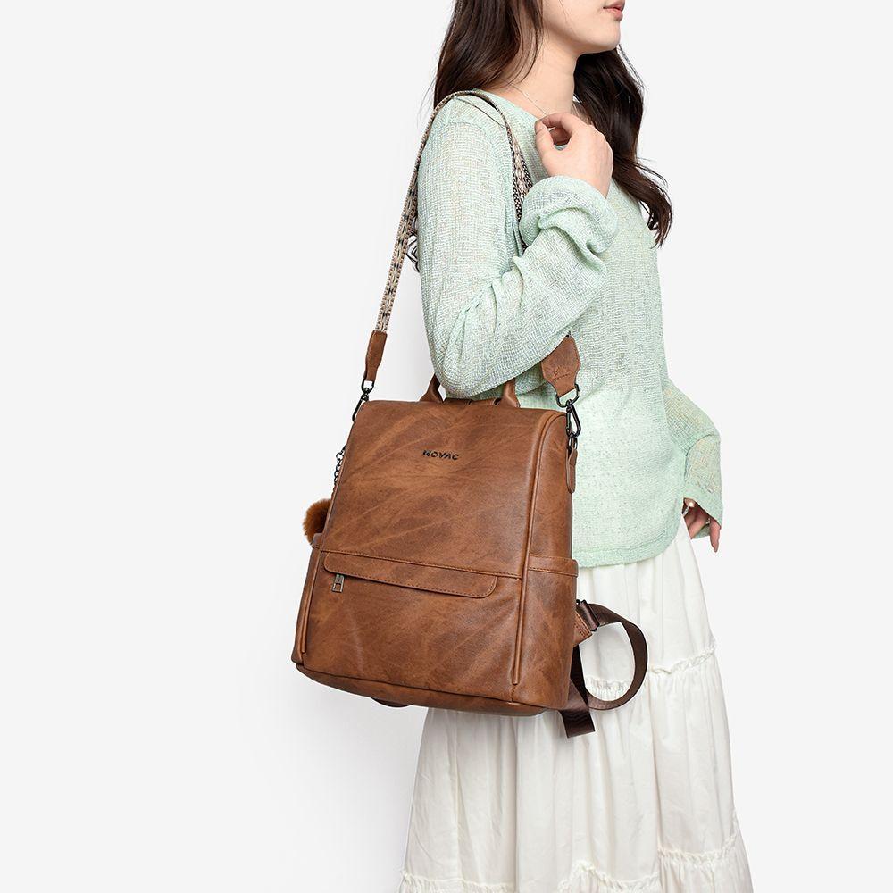 Mochila Movac Antirrobo Chic para Mujer de Cuero PU Multiuso-3