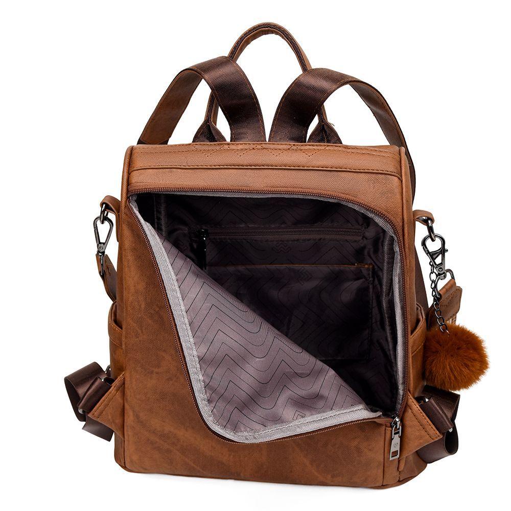 Mochila Movac Antirrobo Chic para Mujer de Cuero PU Multiuso-4