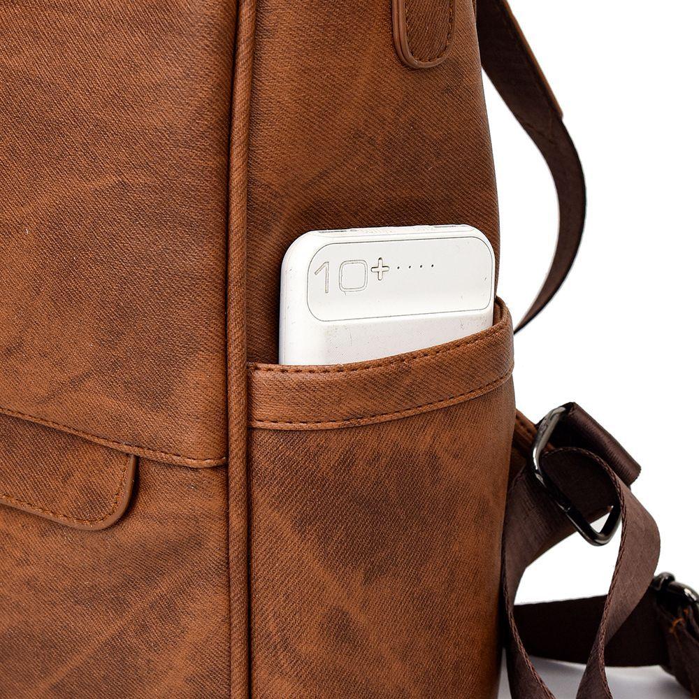 Mochila Movac Antirrobo Chic para Mujer de Cuero PU Multiuso-8