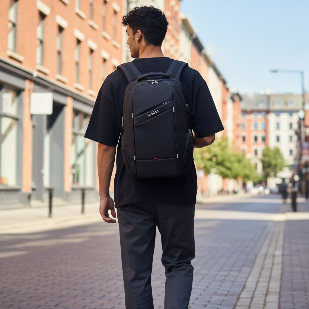 Mochila Antirrobo Urbana Hombre 20L Candado TSA USB y Notebook 16-3