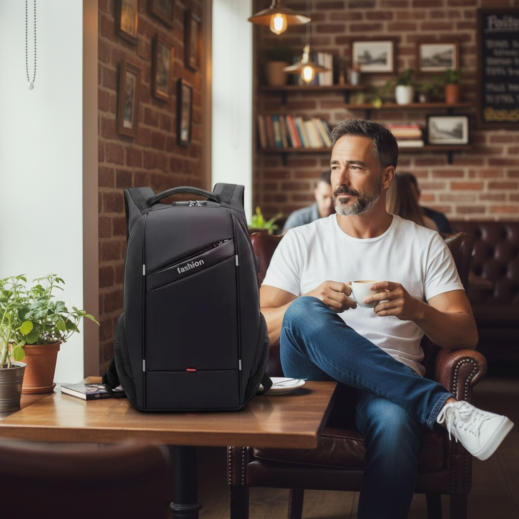 Mochila Antirrobo Urbana Hombre 20L Candado TSA USB y Notebook 16-6