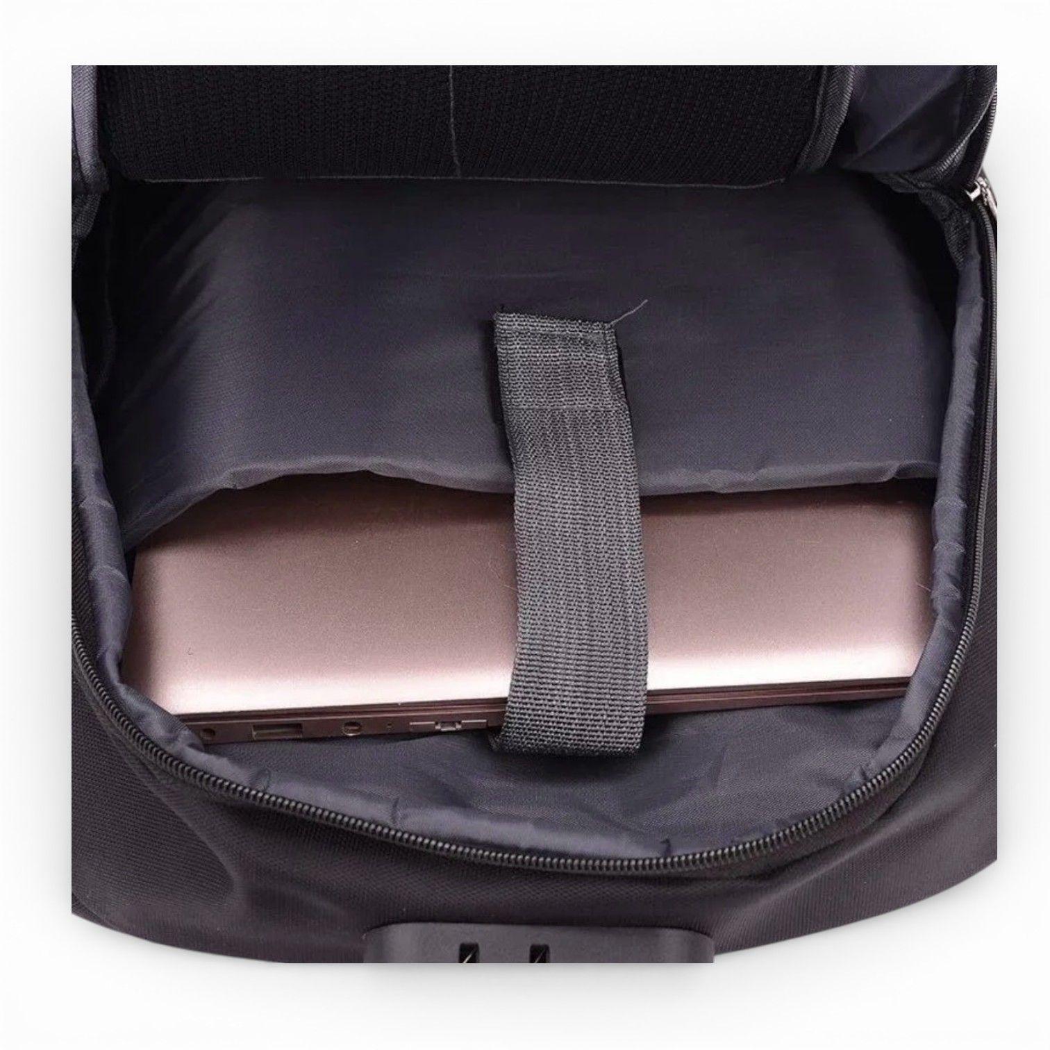 Mochila Antirrobo Urbana Hombre 20L Candado TSA USB y Notebook 16-9