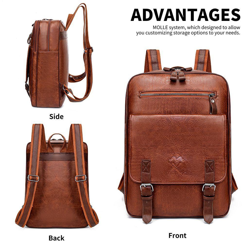 Mochila MOVAC De Cuero Pu Elegante Multifuncional Gran Capacidad-2