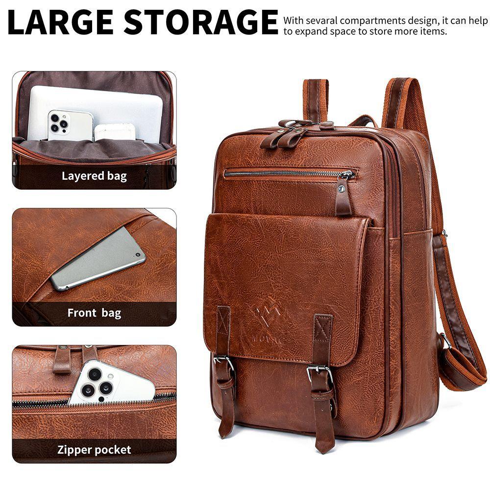 Mochila MOVAC De Cuero Pu Elegante Multifuncional Gran Capacidad-4