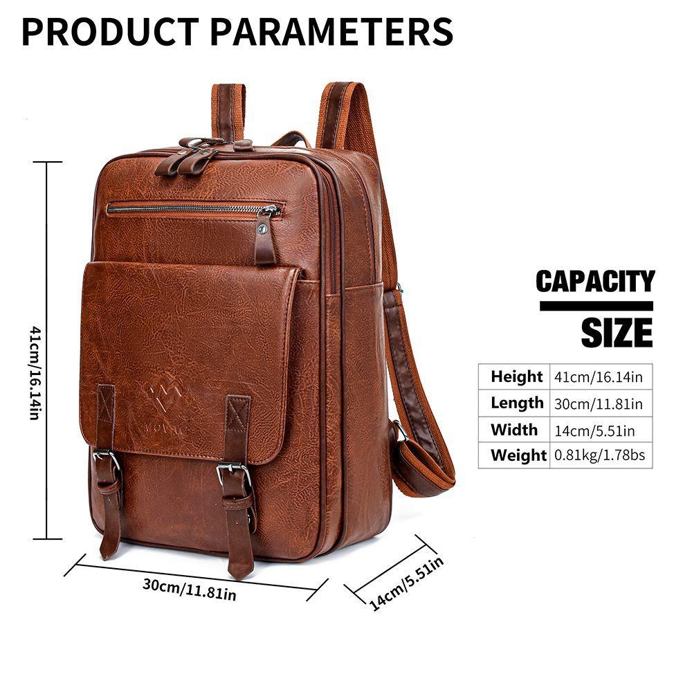 Mochila MOVAC De Cuero Pu Elegante Multifuncional Gran Capacidad-6