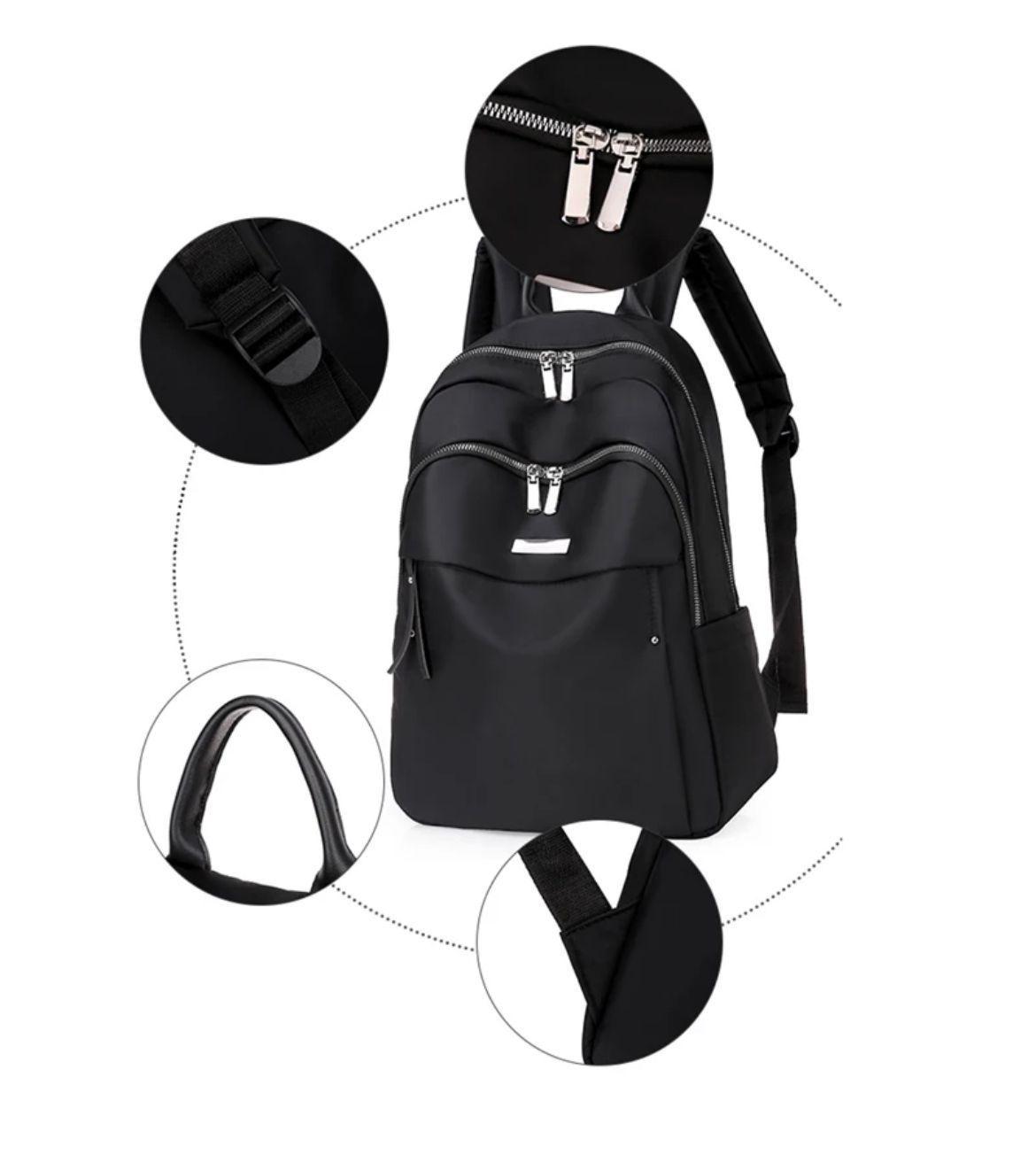 Mochila Impermeable Para Mujer Juvenil De Nailon-7
