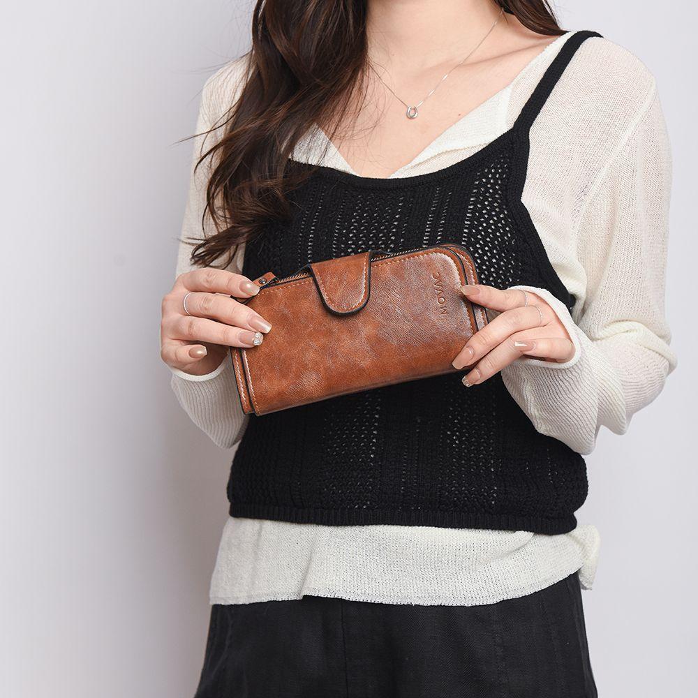 Billetera s MOVAC Mujer Valenza Cuero PU Vintage Grande Con Cierre y Tarjetero-3