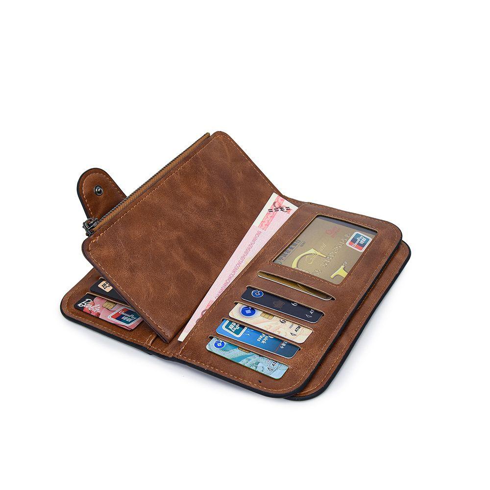 Billetera s MOVAC Mujer Valenza Cuero PU Vintage Grande Con Cierre y Tarjetero-7