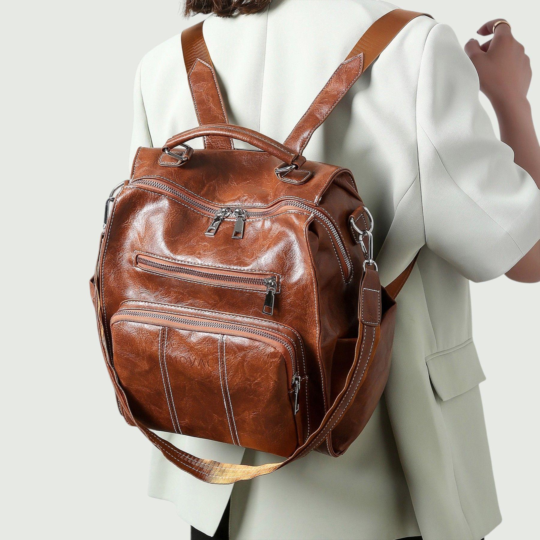 Mochila MOVAC Tokio para Mujer Cuero PU Urbana Versátil -5