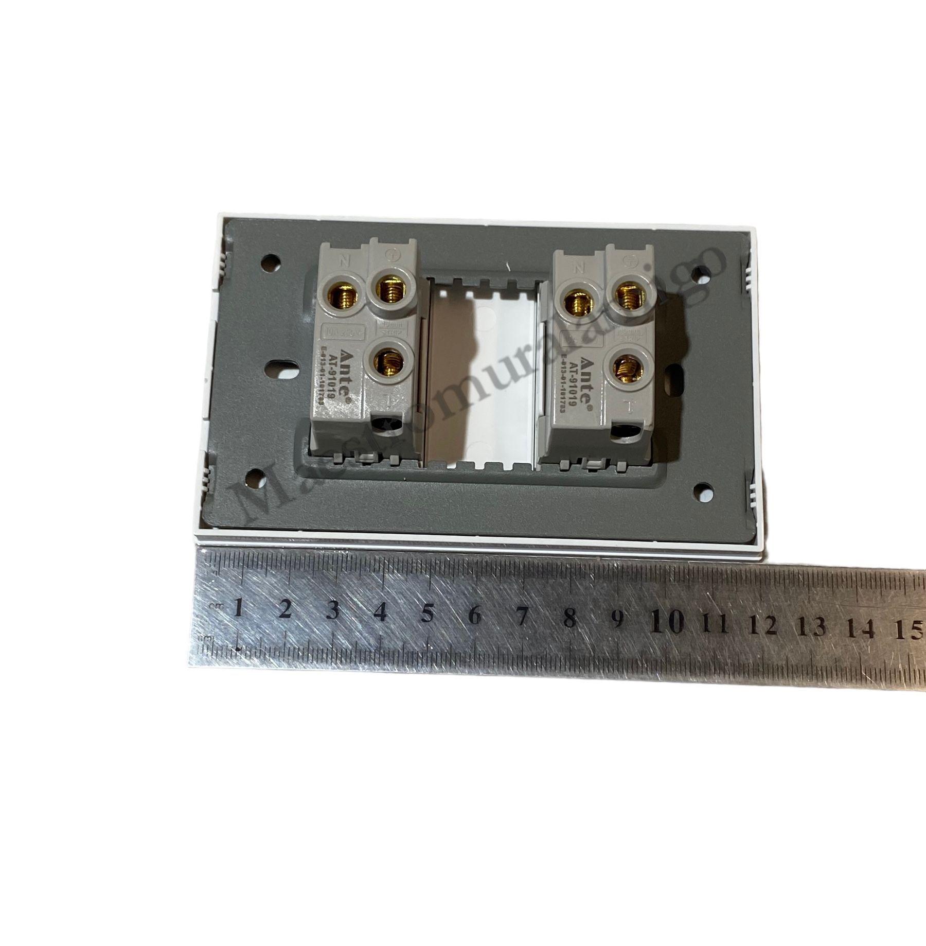 Tomacorriente Doble 9/12 10a 250v Certificado Resistente al Fuego Pack 3-3