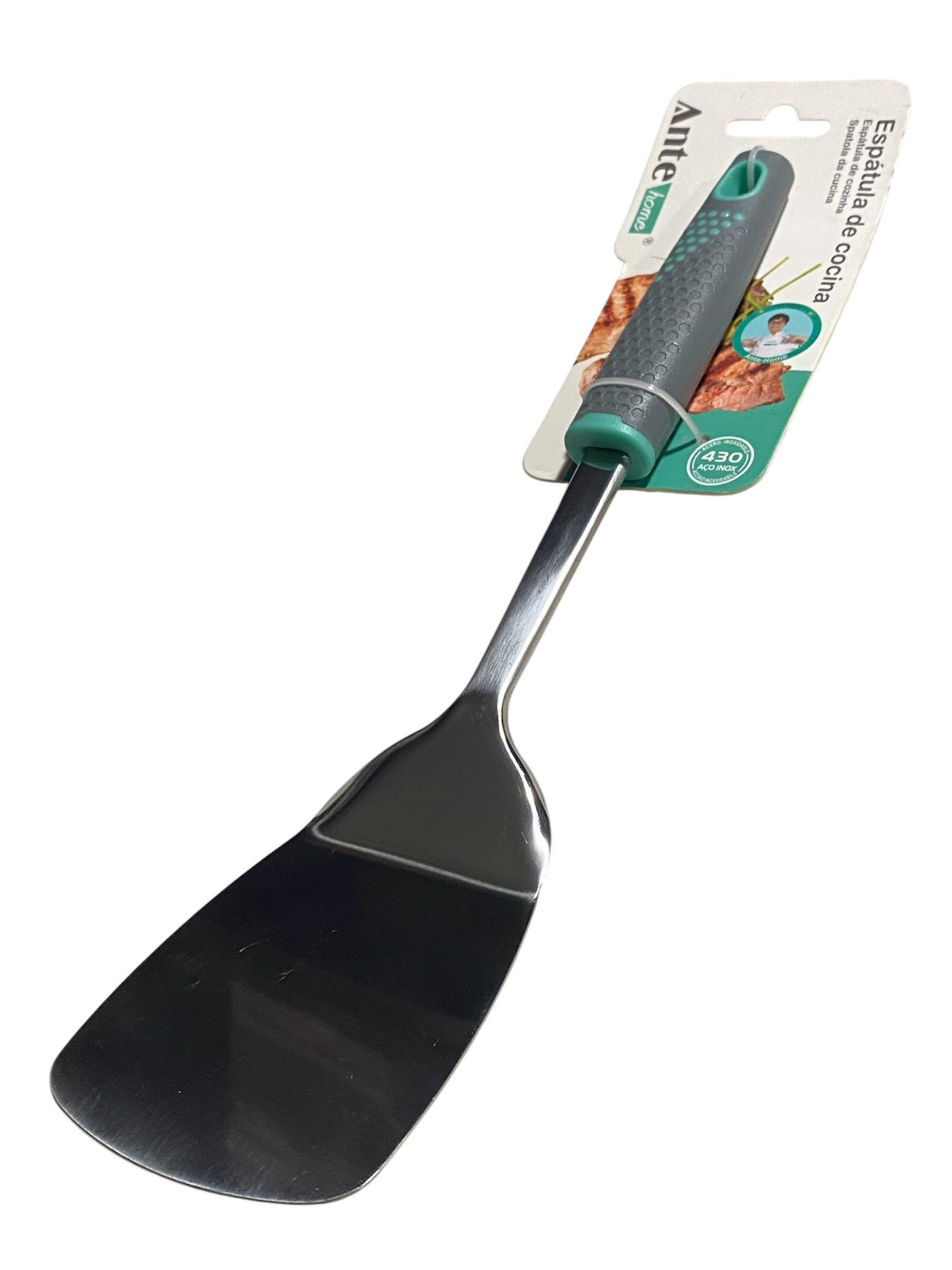 Espátula De Cocina De Acero Inoxidable 430 Mango Ergonomico Pack2-3