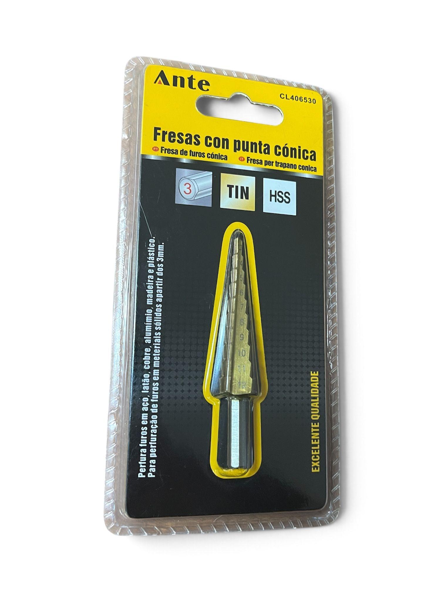 Fresa Broca C nica De Acero R pido 3 12mm Escalonada Pack 3-2