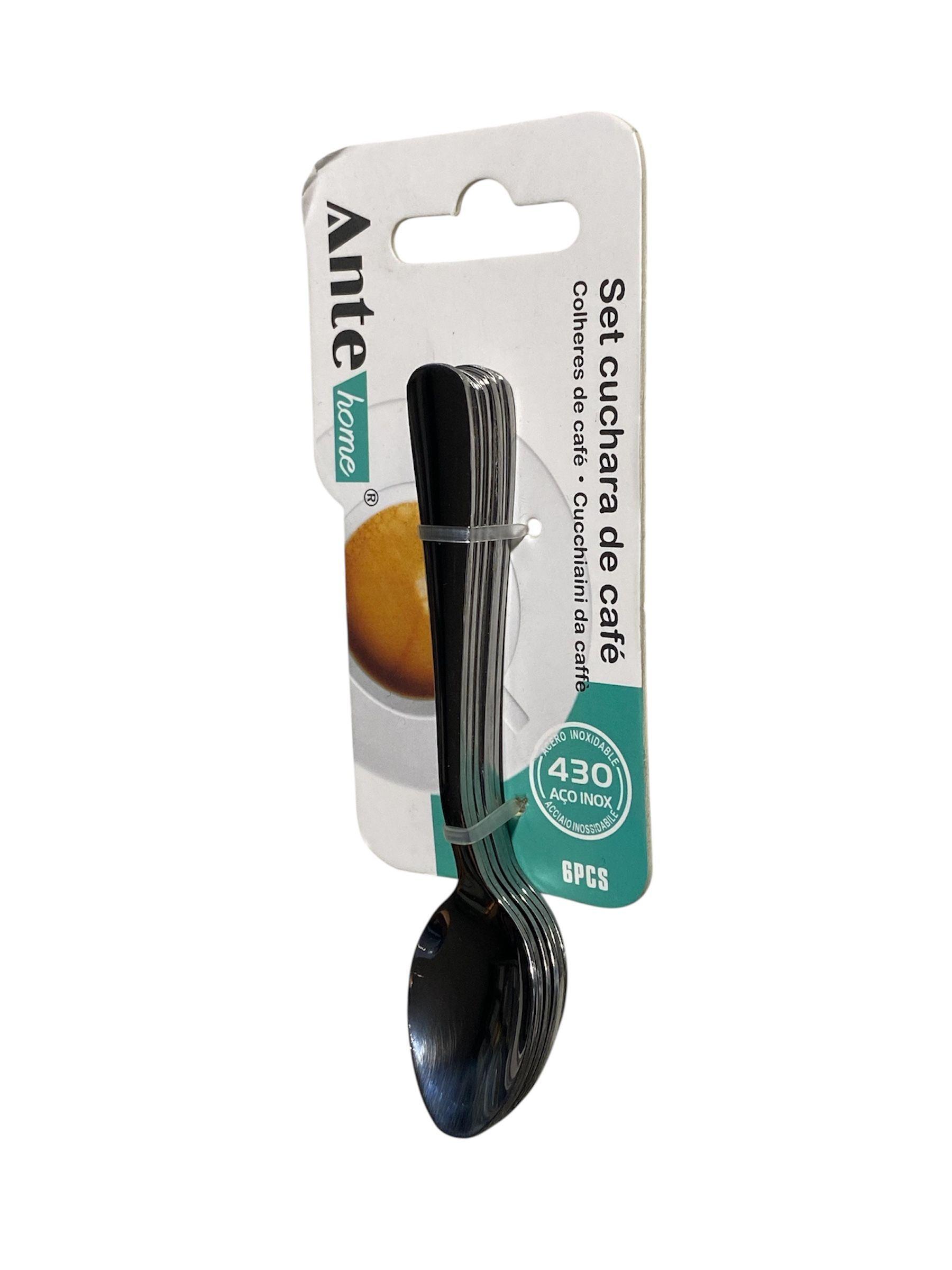 Set 6 Cucharas Para Café 100% Acero Inoxidable 430 Lis Pack3-2
