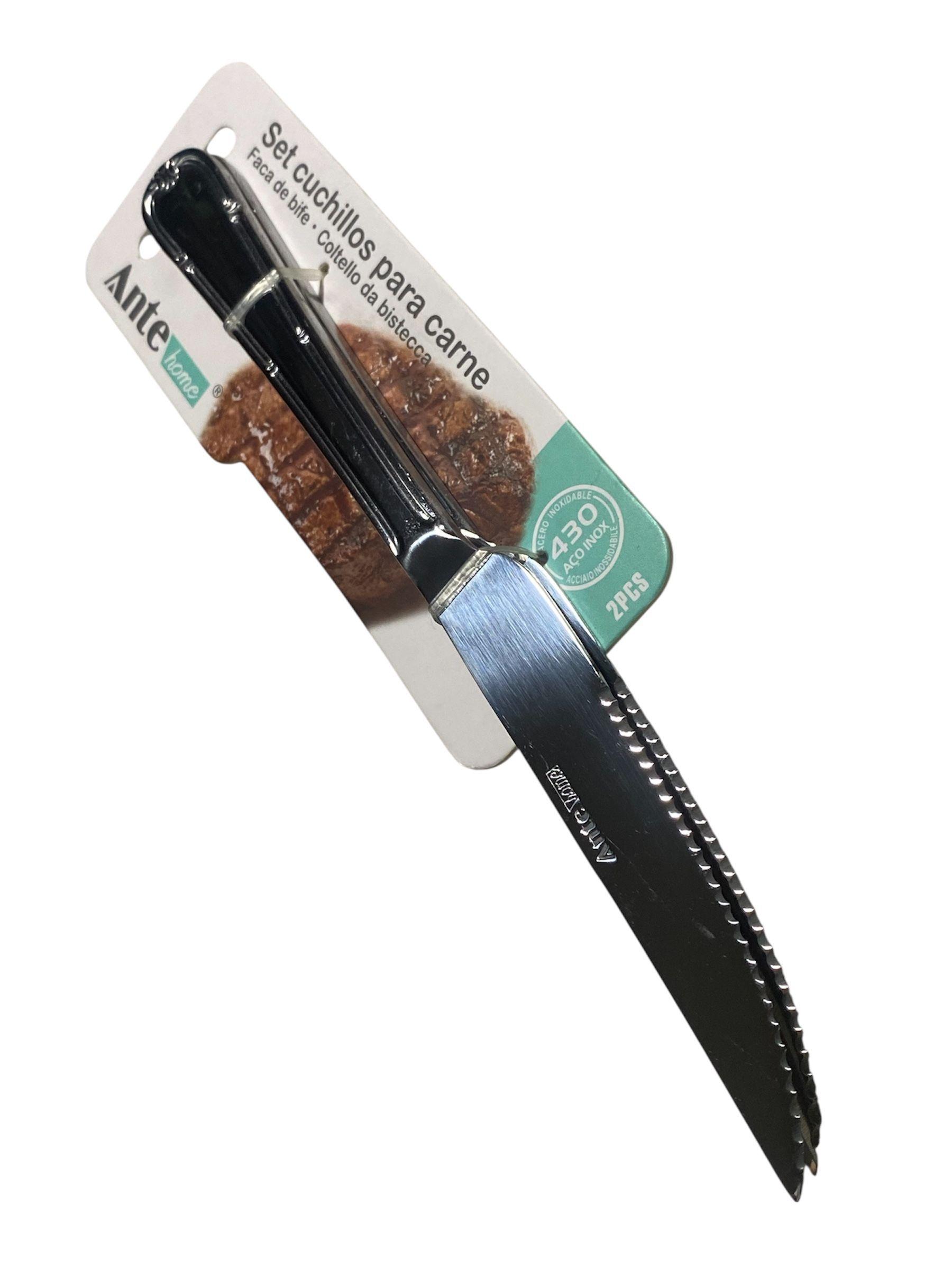 Set 2 Cuchillos Para Carne 100% Acero Inoxidable Nivel 430-2