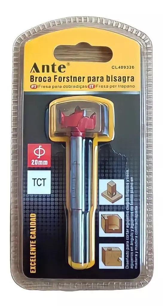 Broca Forstner 20mm Para Madera Bisagra Puerta Mueble Pack 6-1