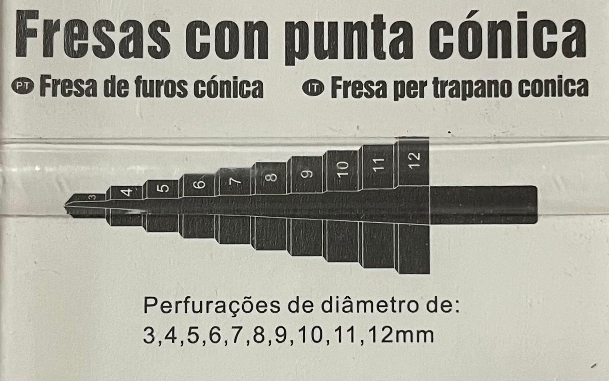 Fresa Broca C nica De Acero R pido 3 12mm Escalonada Premium-2