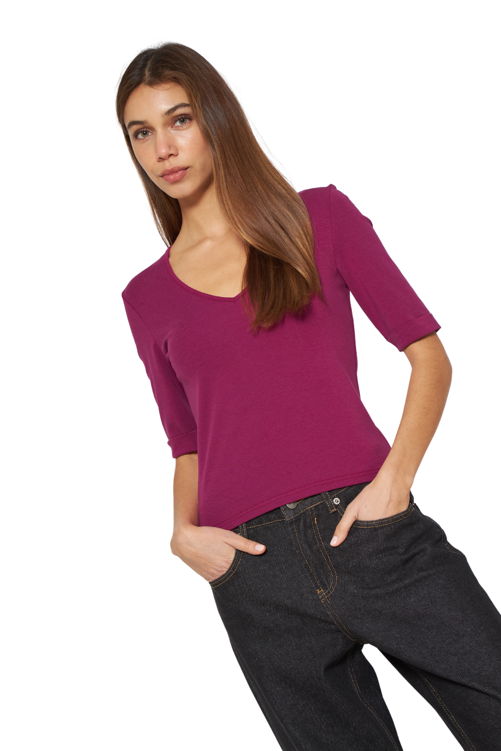 Polera Cami fucsia Jacinta Tienda-2