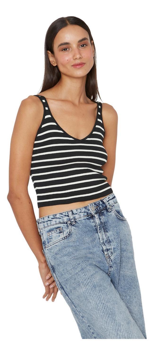 Top Celine negro Y blanco Jacinta Tienda-0