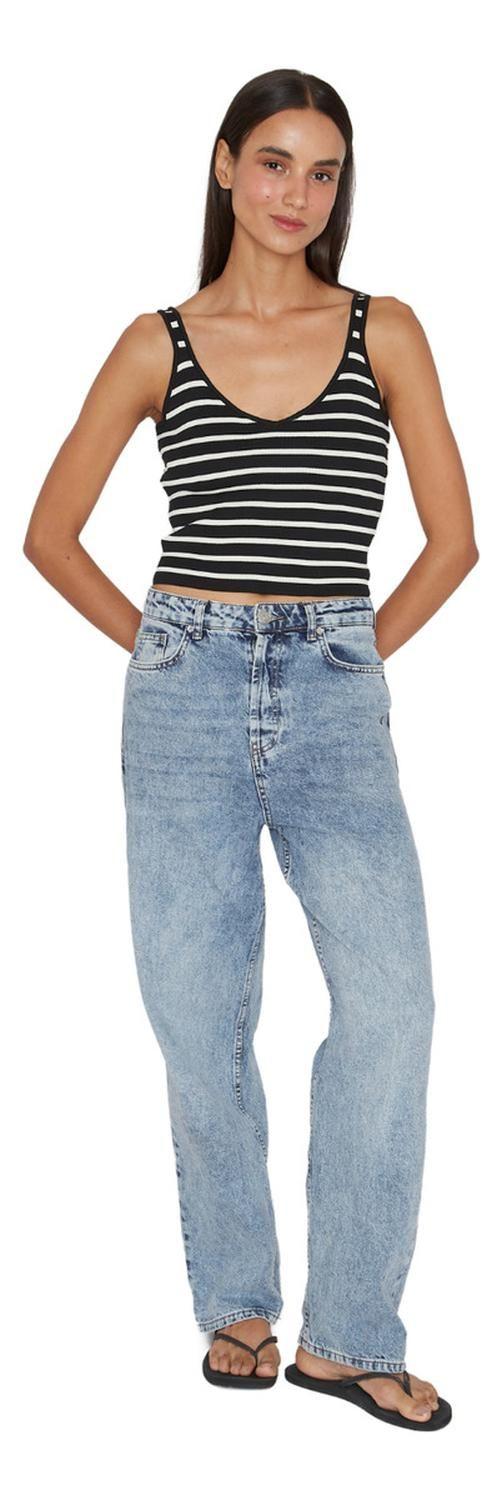 Top Celine negro Y blanco Jacinta Tienda-4