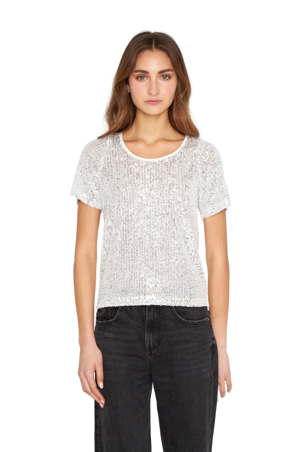 Polera Glam manga corta blanca Jacinta Tienda-3