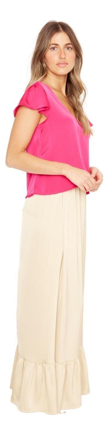 Falda Ana Satin Dorada Jacinta Tienda-3