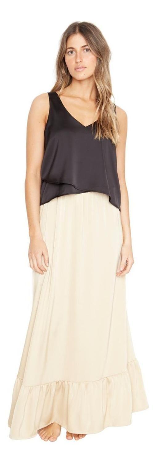 Falda Ana Satin Dorada Jacinta Tienda-5