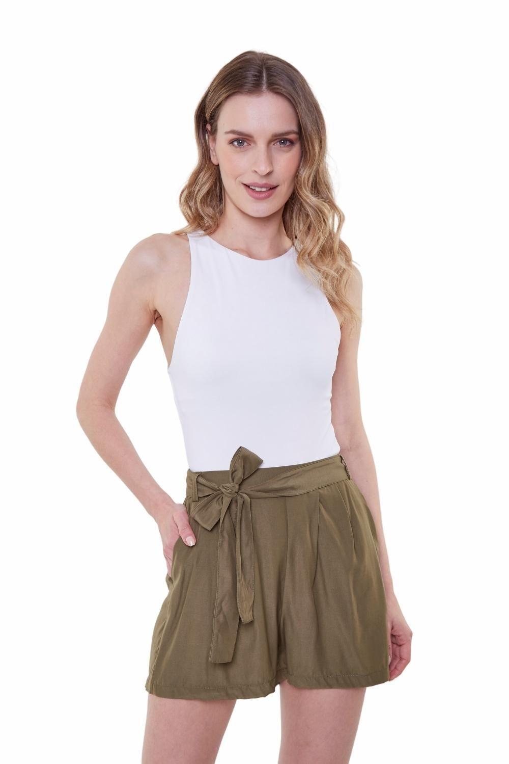 Short Greta con lazo II verde-0