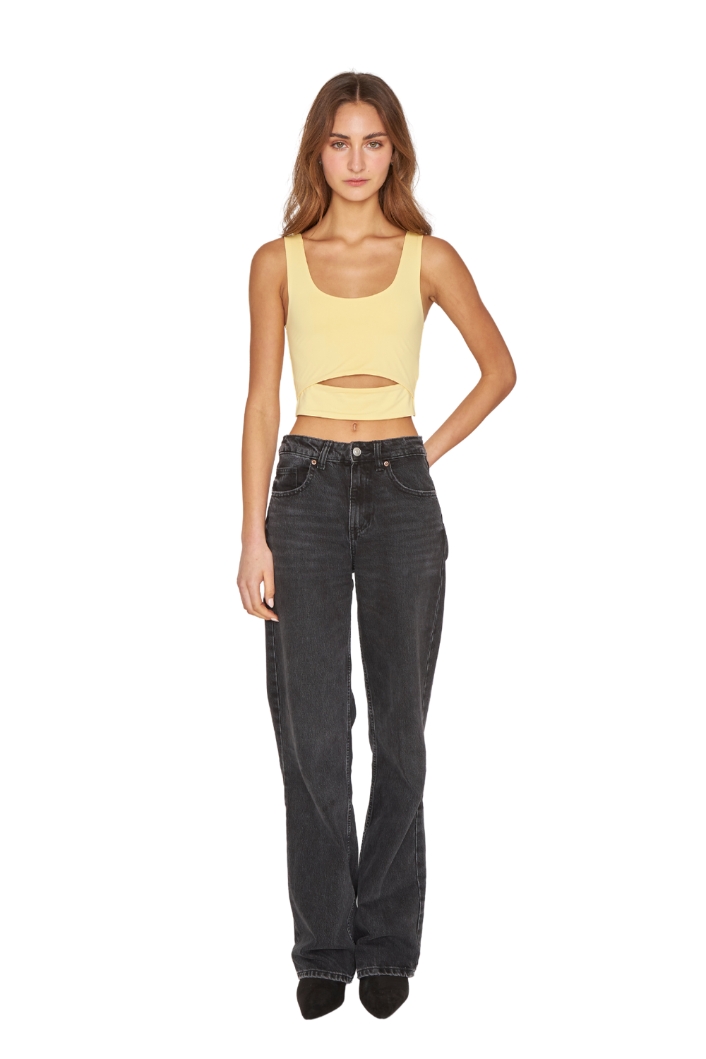 Croptop Cut Out amarillo Jacinta Tienda-3