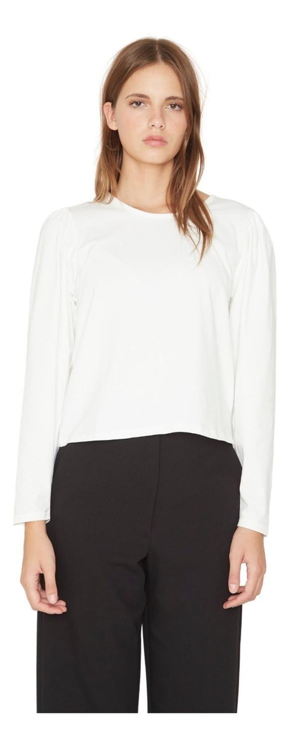 Polera Alicia manga larga blanca Jacinta Tienda-0