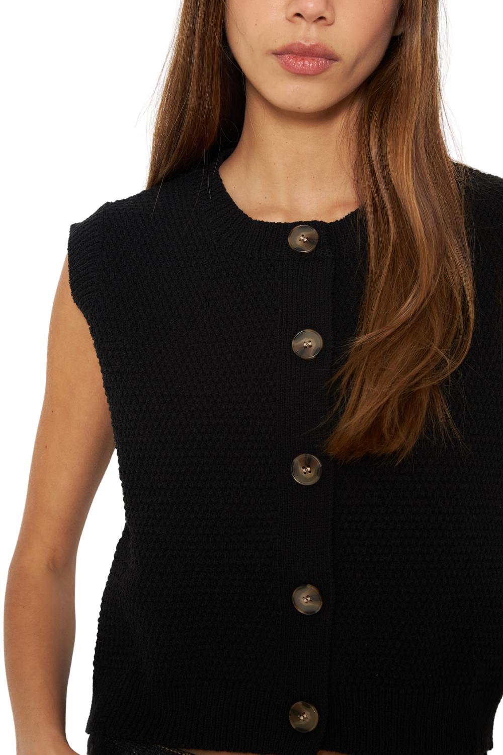 Chaleco Julia sin mangas negro Jacinta Tienda-6